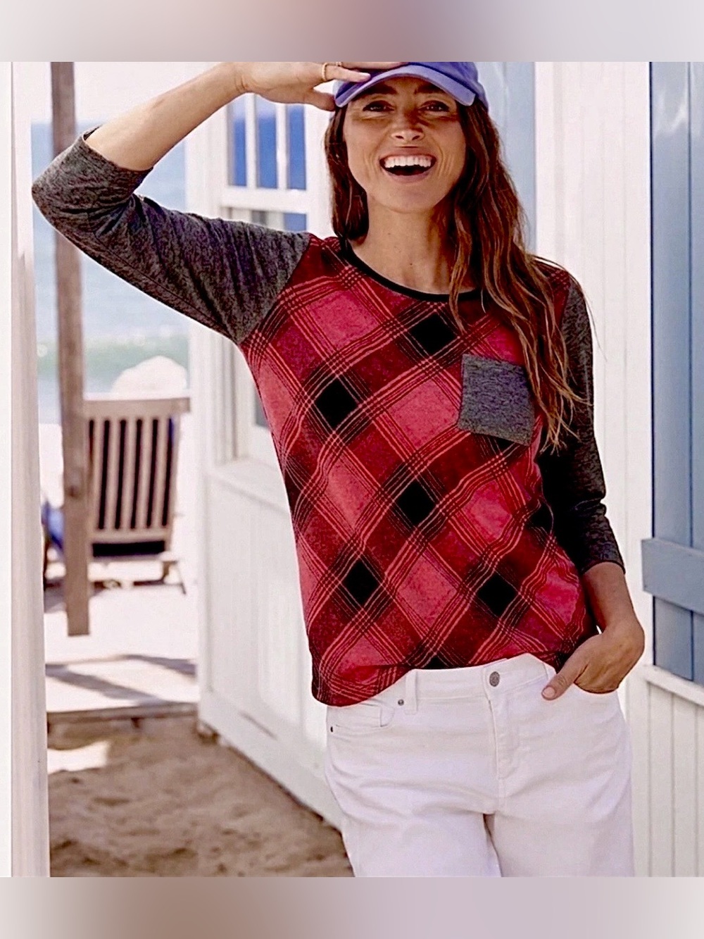 SOFT SURROUNDINGS PLAID VELVET TRIM TOP L DARK ACADEMIA GOTHIC LIBRARIAN $89 NEW